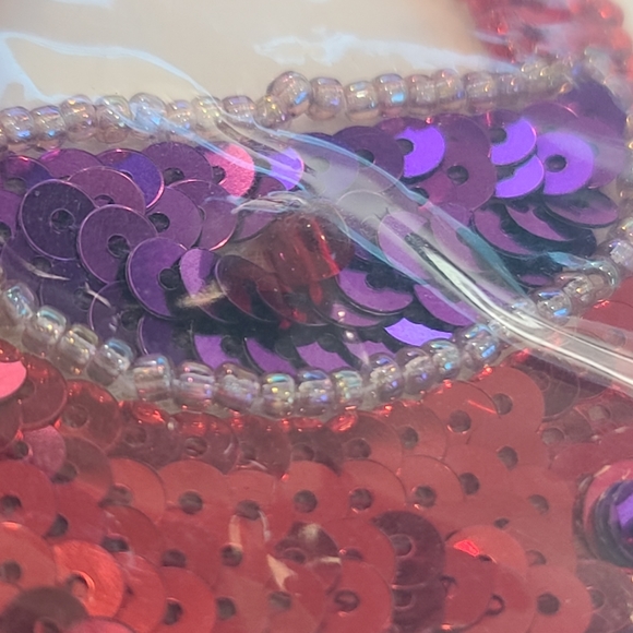 Sassy Lady Red Flower Purse Sassy Lady Sequin Applique/Patch - Red Multi - Picture 3 of 12